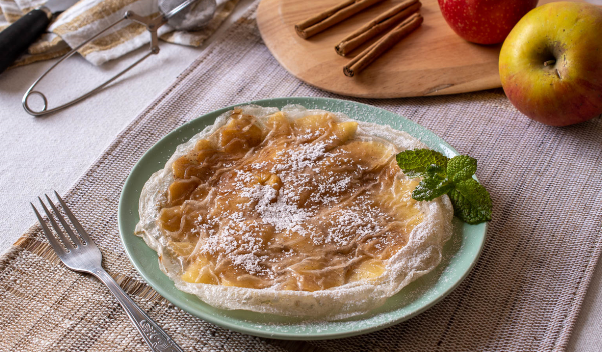 Cómo hacer pastel de manzana y papel de arroz en freidora de aire