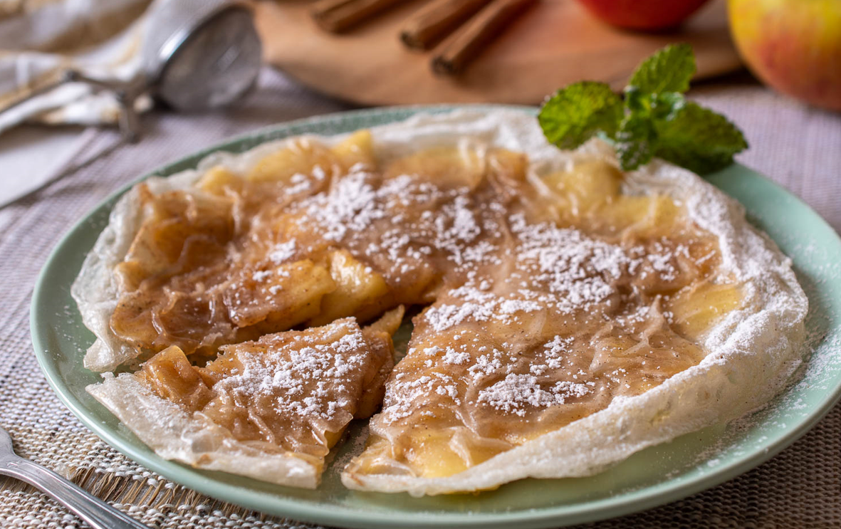 Cómo hacer pastel de manzana y papel de arroz en freidora de aire