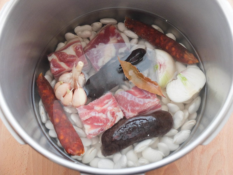 Fabada asturiana en olla express