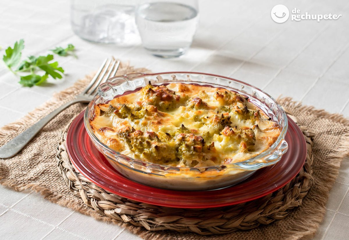 Romanescu con bechamel al horno. Prueba esta irresistible receta