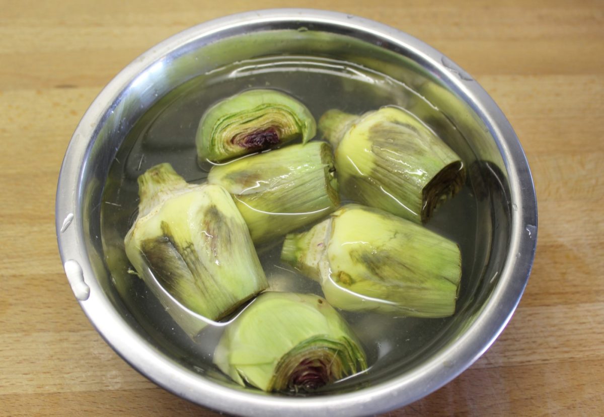 Alcachofas rebozadas en salsa