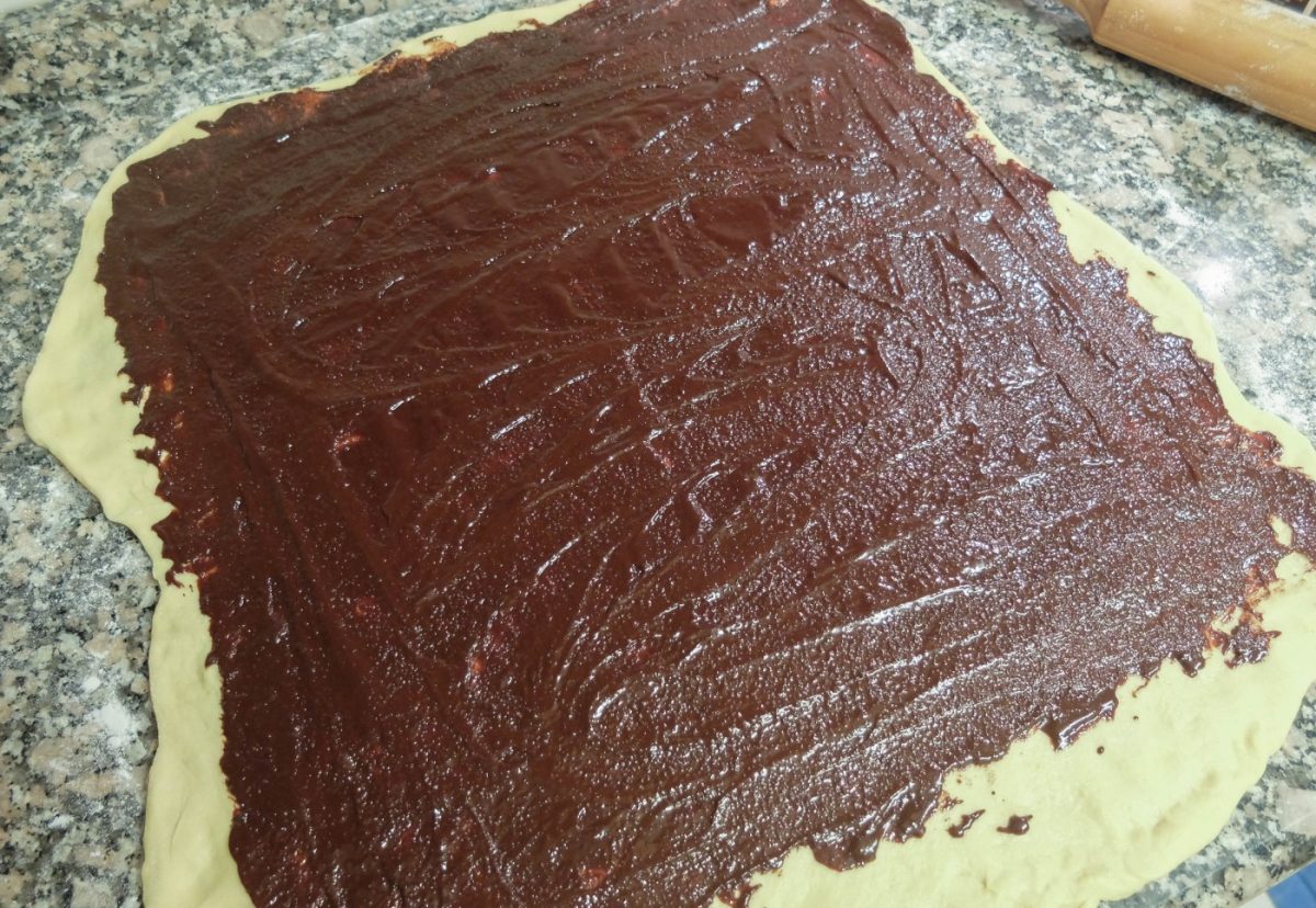 Babka de chocolate. Pastel tradicional con streusel crujiente