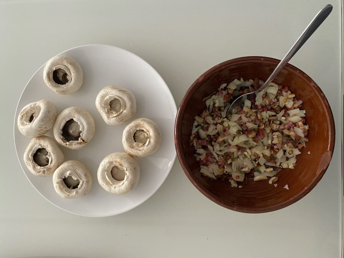 Cómo hacer champiñones rellenos en la freidora de aire (Air Fryer)