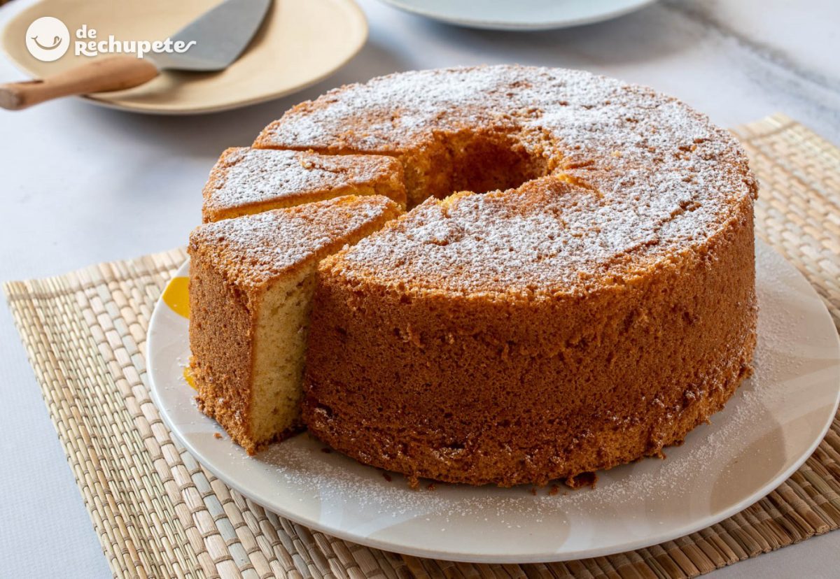 Chiffon cake de naranja. Un bizcocho con sabor cítrico