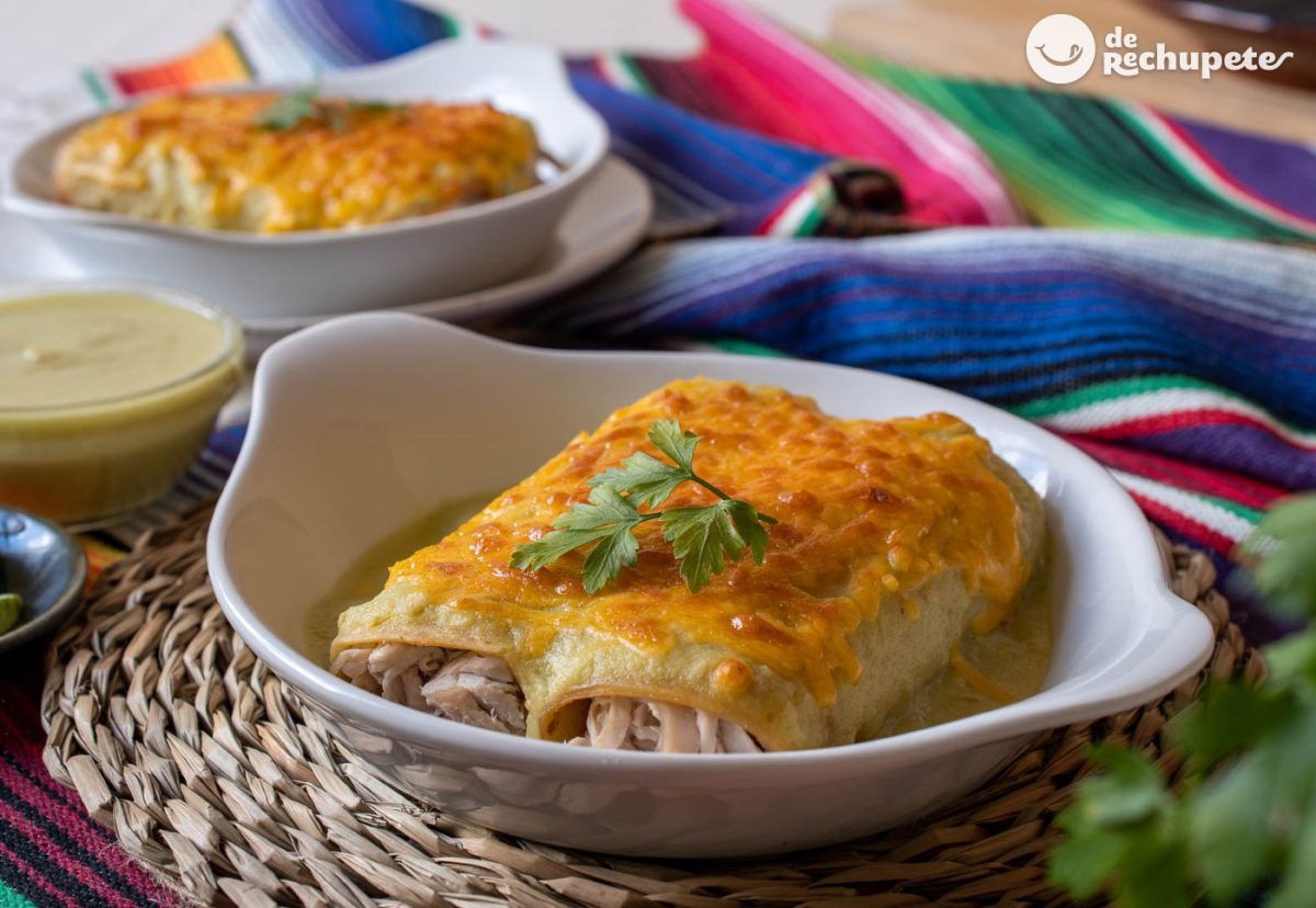 Enchiladas suizas. Plato típico y extendido de México