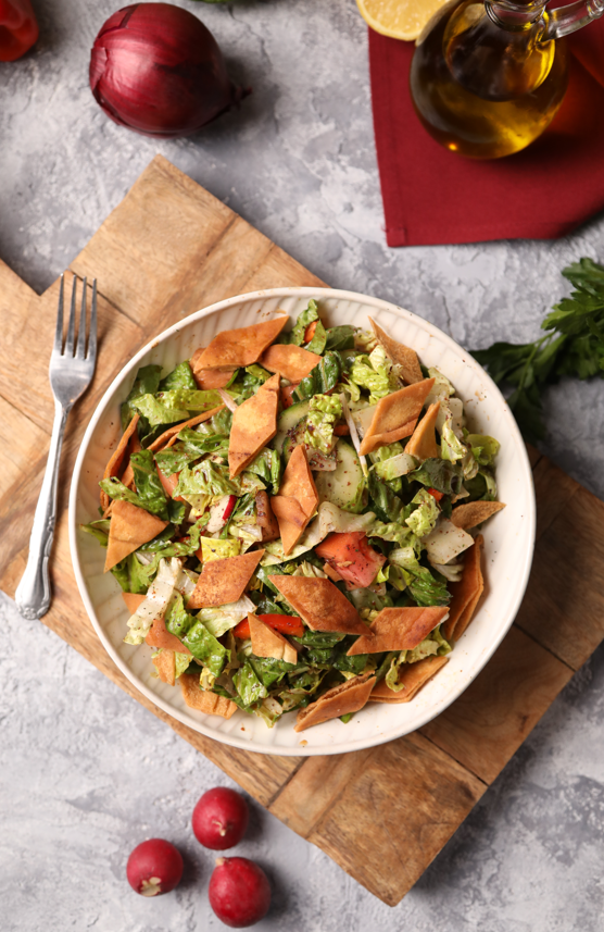 Fattush. La ensalada tradicional libanesa