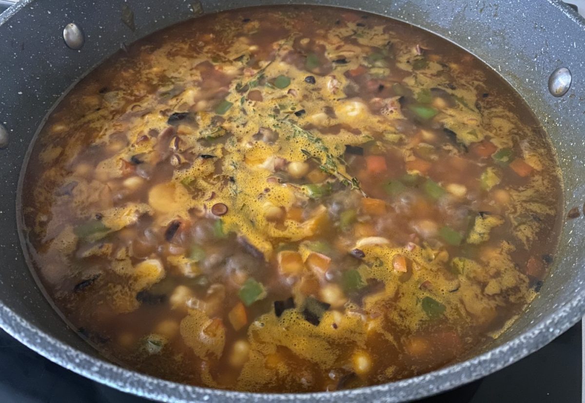 Guiso de garbanzos con pulpo. Perfecto para los días de frío