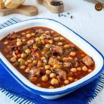 Guiso de garbanzos con pulpo. Perfecto para los días de frío