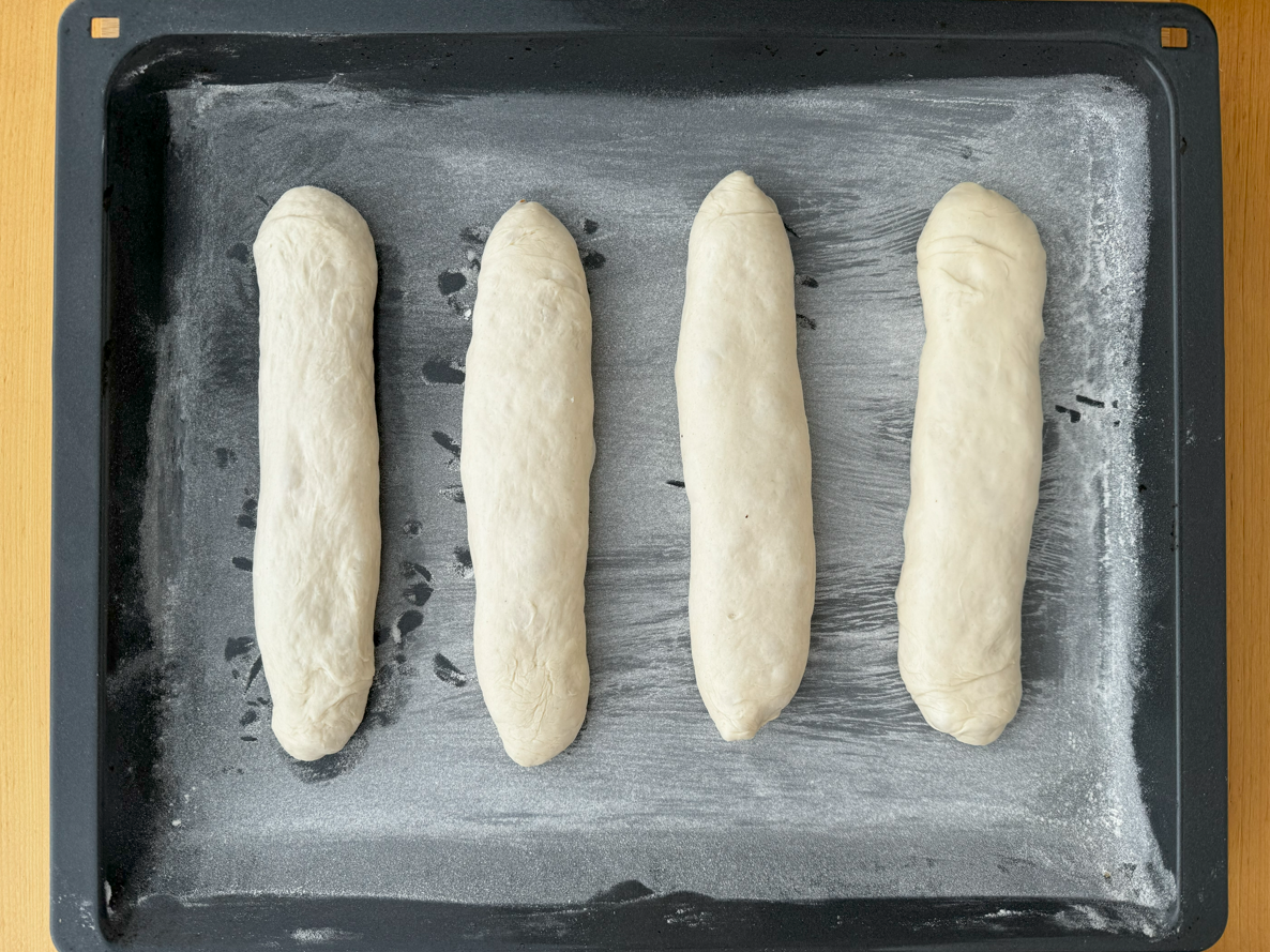 Cómo hacer pan para bocadillos
