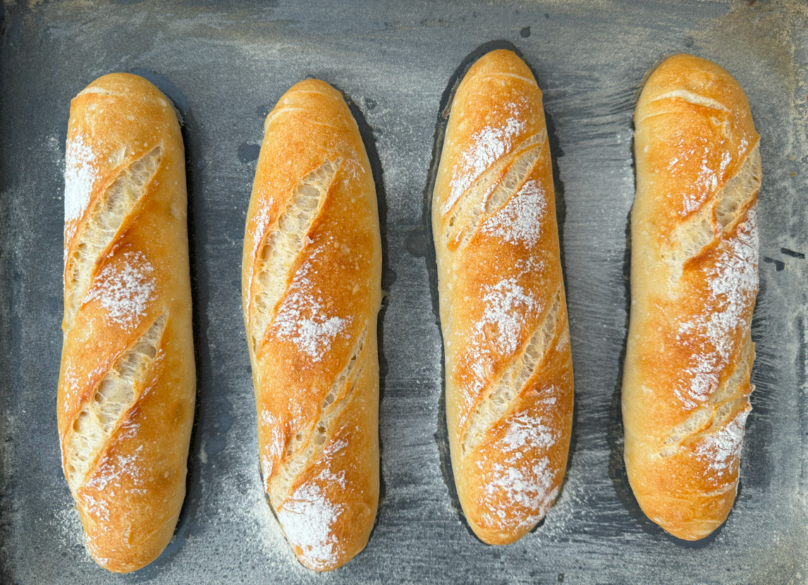 Cómo hacer pan para bocadillos