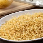 Patatas paja fritas y caseras. Versión tradicional y en freidora de aire