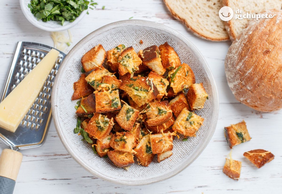 Picatostes caseros o croutons: con sartén, horno o freidora de aire