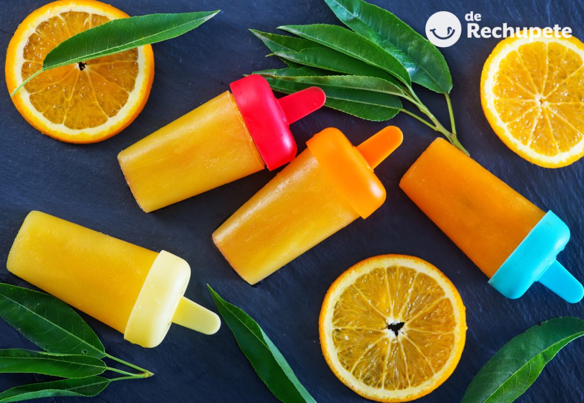 Polos de naranja. Un helado fácil y express