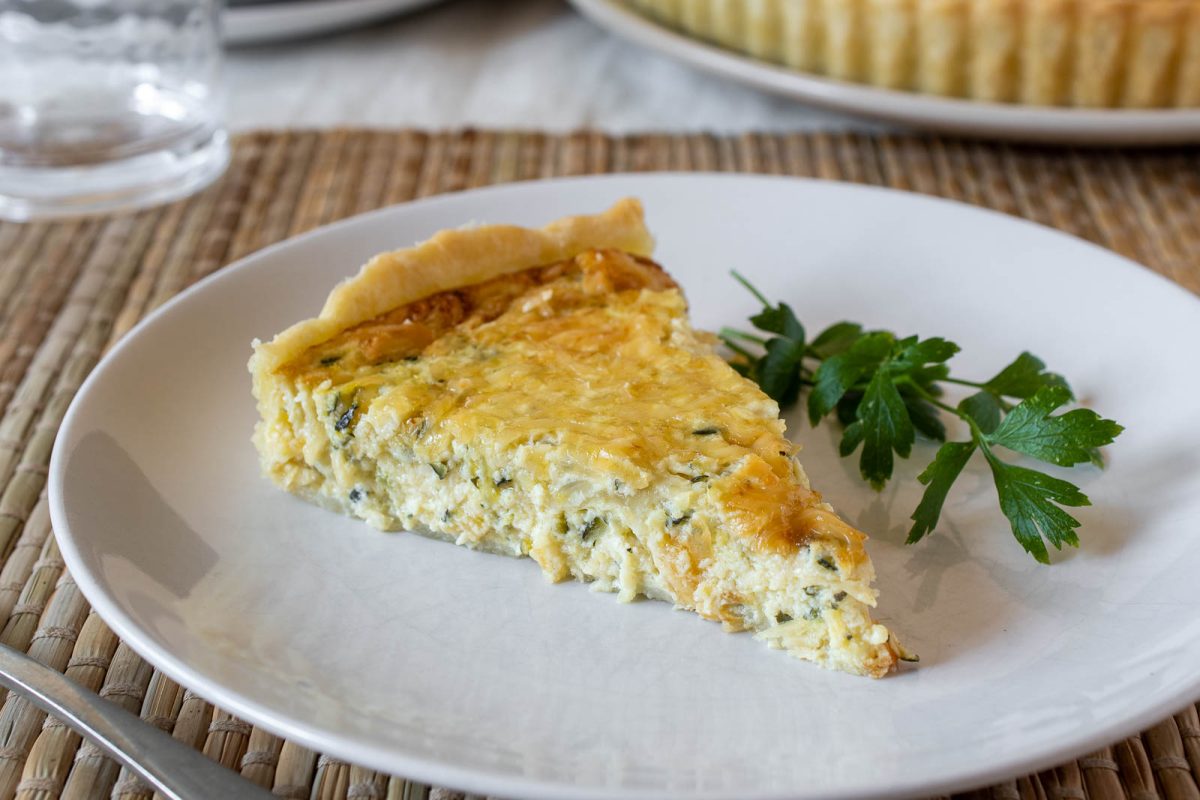 Quiche de calabacín. Receta ideal para un almuerzo ligero