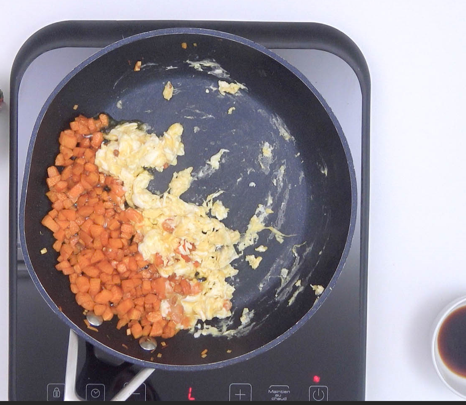 Salteado de verduras con avena al estilo asiático