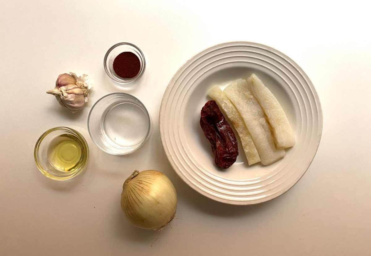 Tiznao manchego con bacalao. Un plato típico en Semana Santa