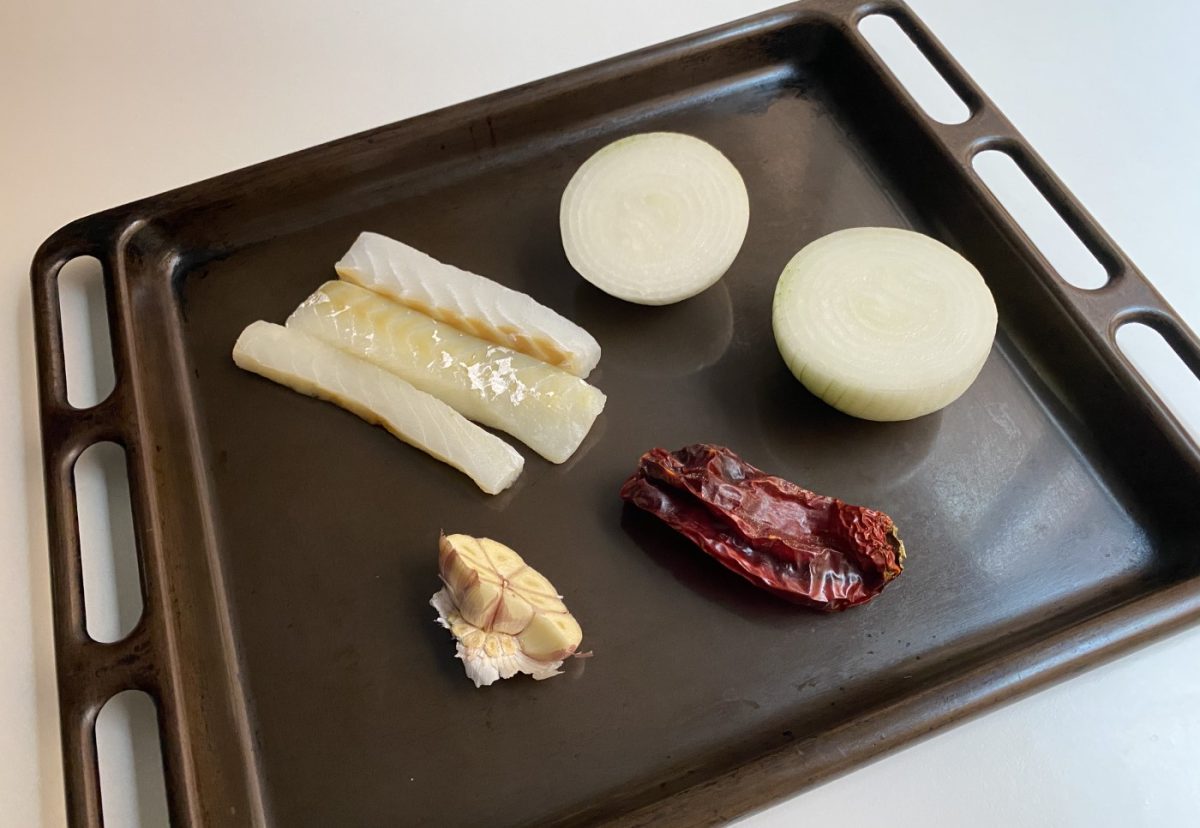 Tiznao manchego con bacalao. Un plato típico en Semana Santa