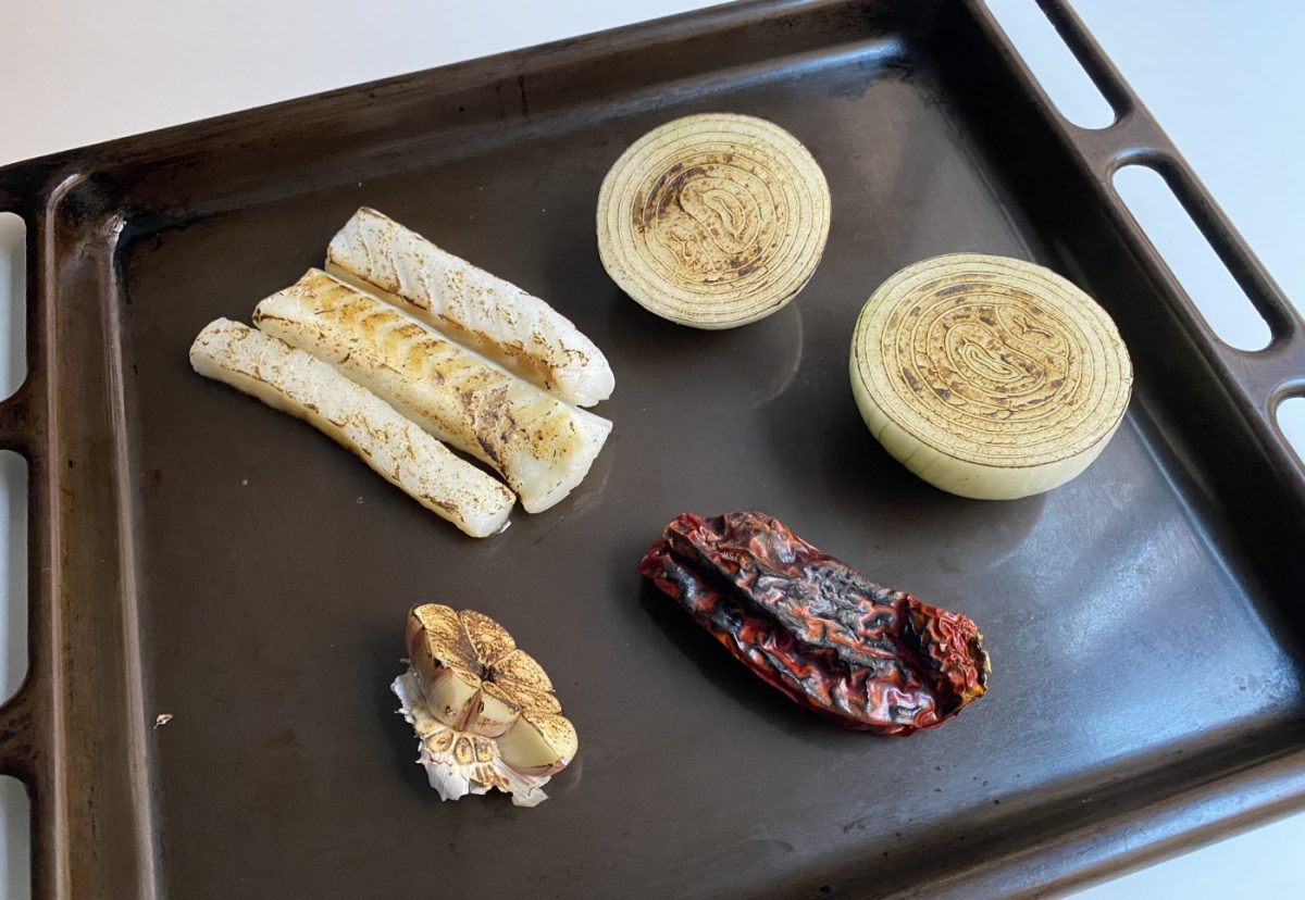 Tiznao manchego con bacalao. Un plato típico en Semana Santa