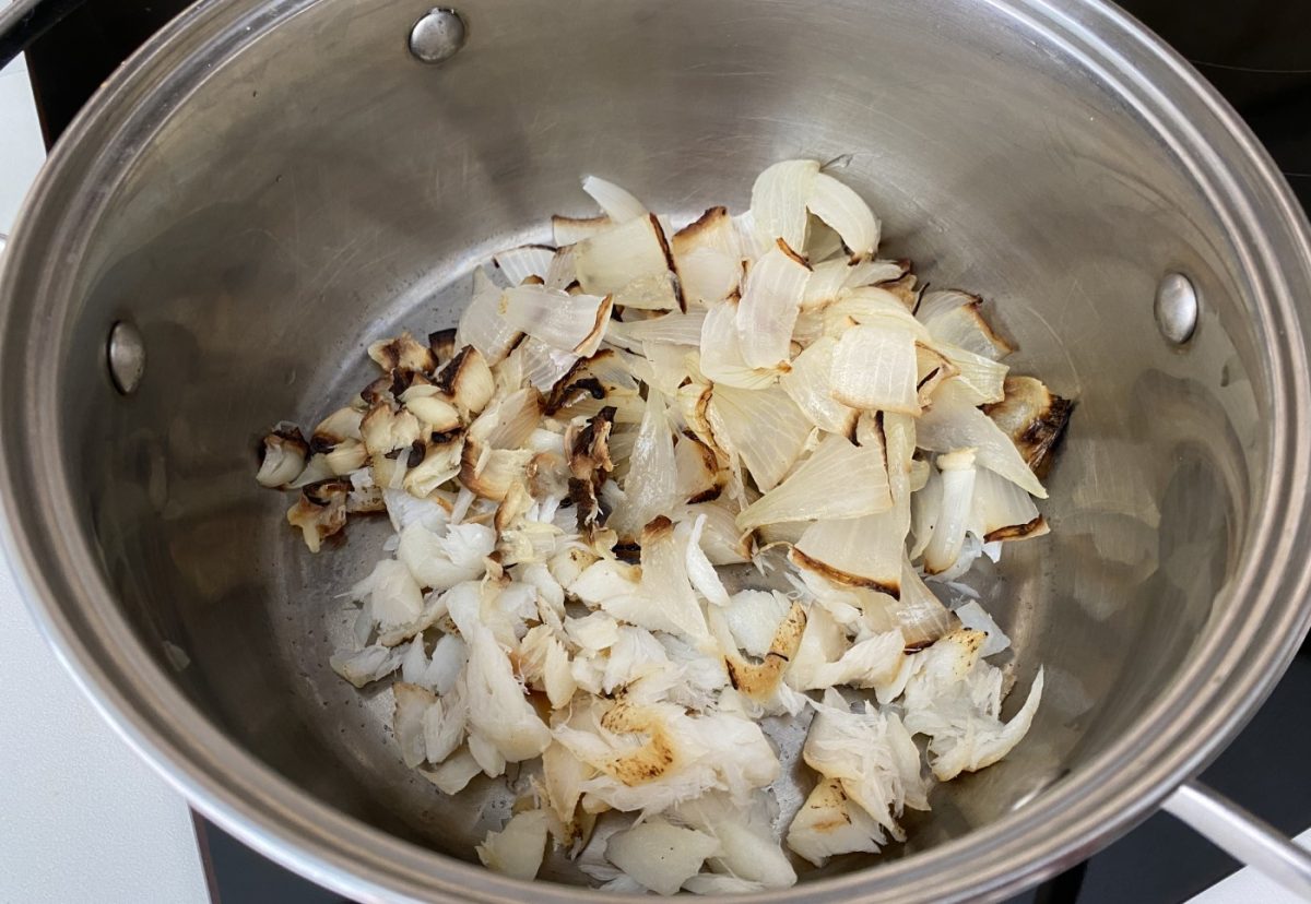 Tiznao manchego con bacalao. Un plato típico en Semana Santa