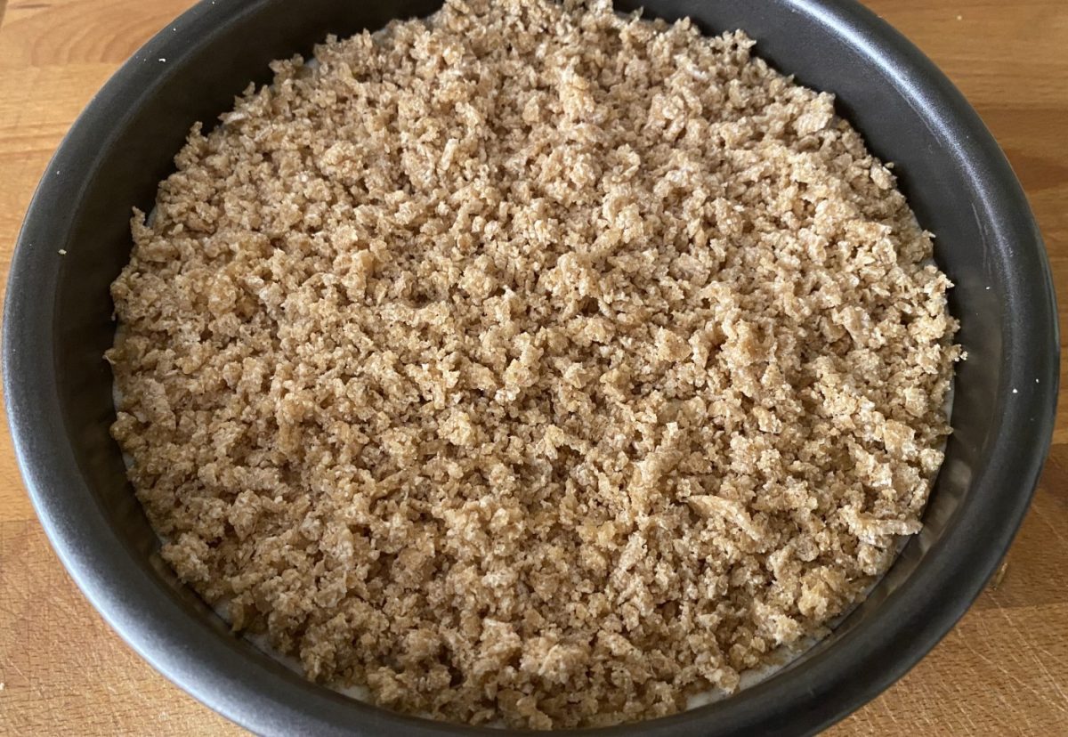 Cheesecake crujiente de manzana fácil. Receta paso a paso
