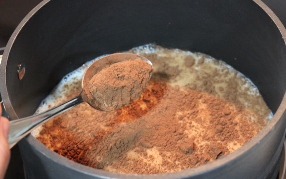 Flan de chocolate