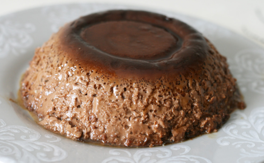 Flan de chocolate