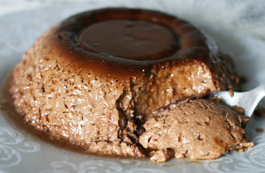 Flan de chocolate