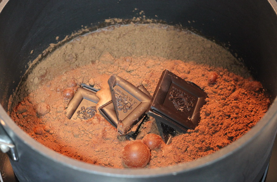 Flan de chocolate