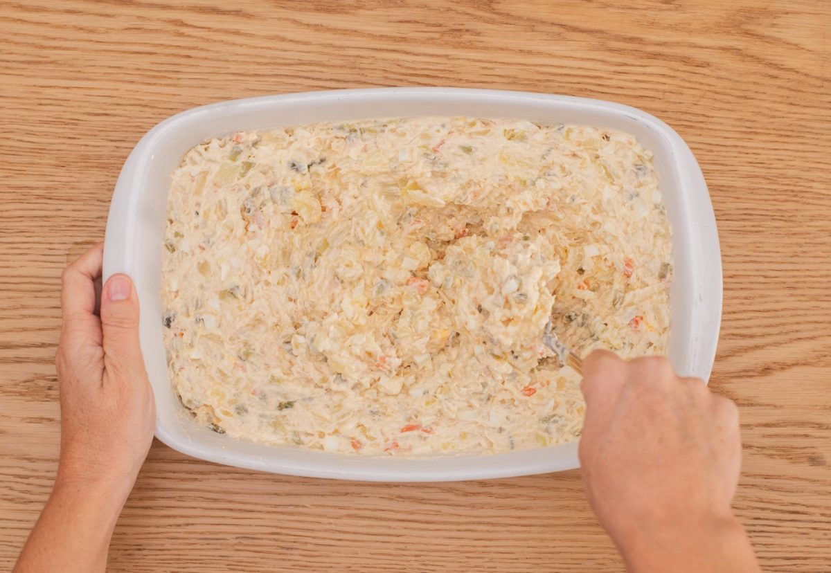 Marinera murciana de ensaladilla y anchoa
