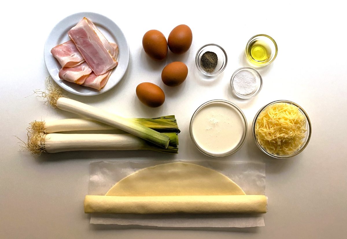 Quiche de puerros y beicon. Rápida, sencilla y perfecta para un almuerzo