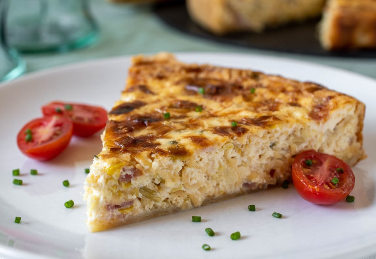 Quiche de puerros y beicon. Rápida, sencilla y perfecta para un almuerzo