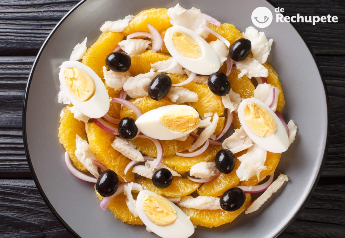 Remojón andaluz. Ensalada de bacalao y naranja