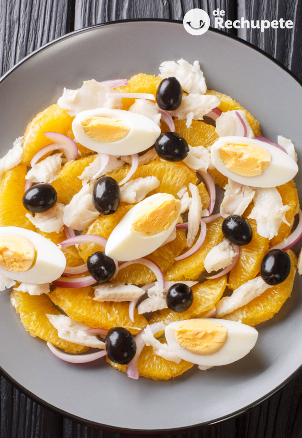 Remojón andaluz. Ensalada de bacalao y naranja