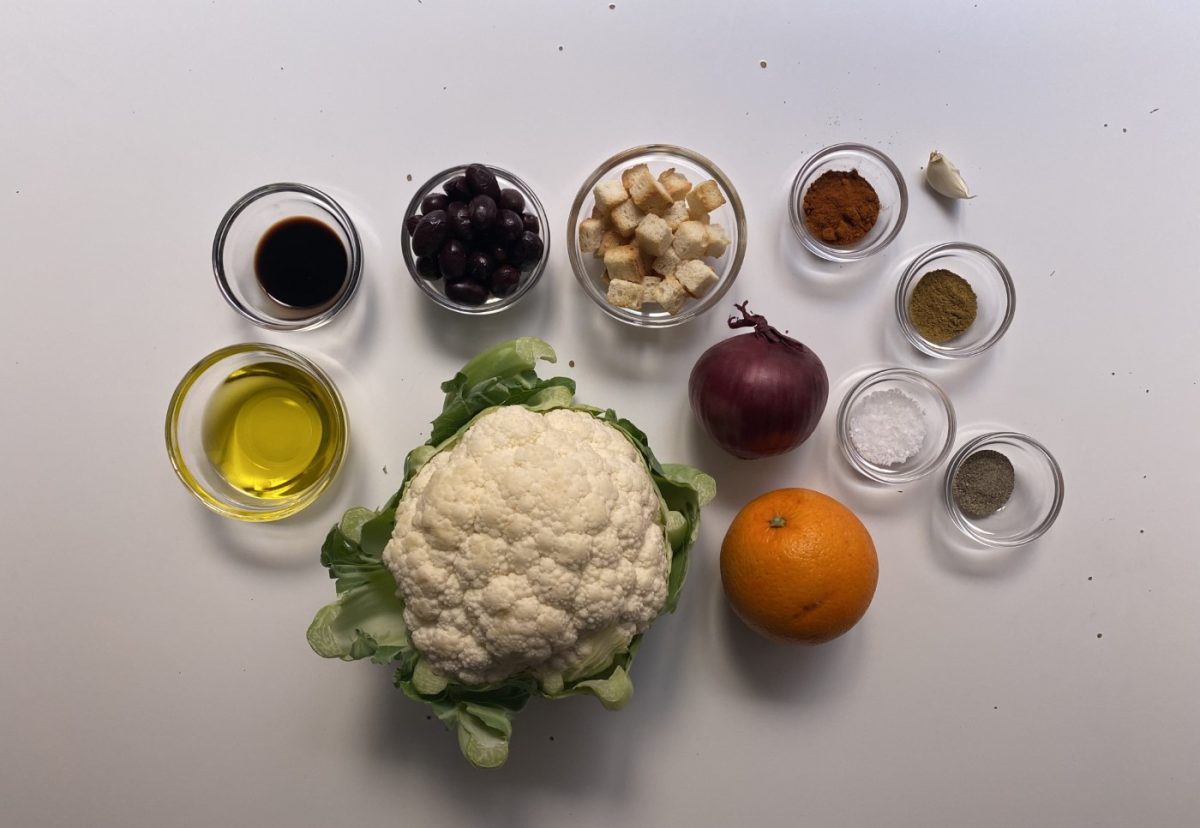Ensalada de coliflor y naranja. Una mezcla refrescante y nutritiva