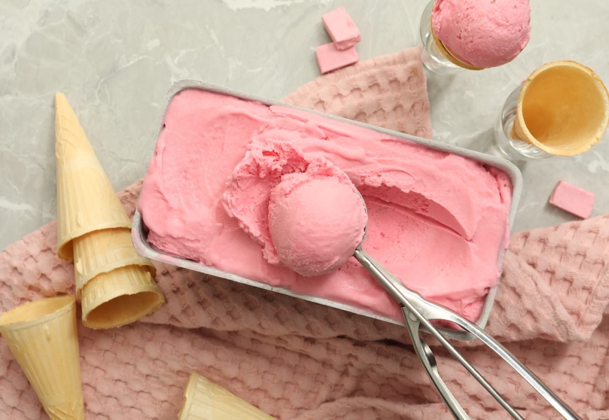 Helado de fresa