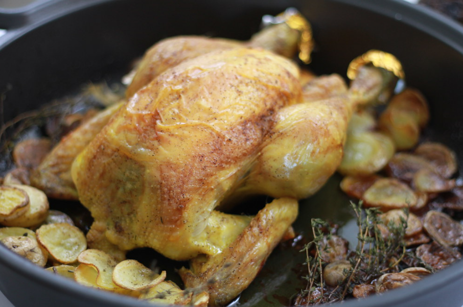 Pollo asado fácil al horno