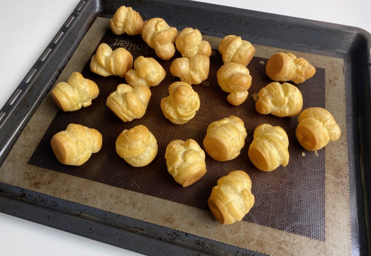 Profiteroles con tres rellenos paso a paso