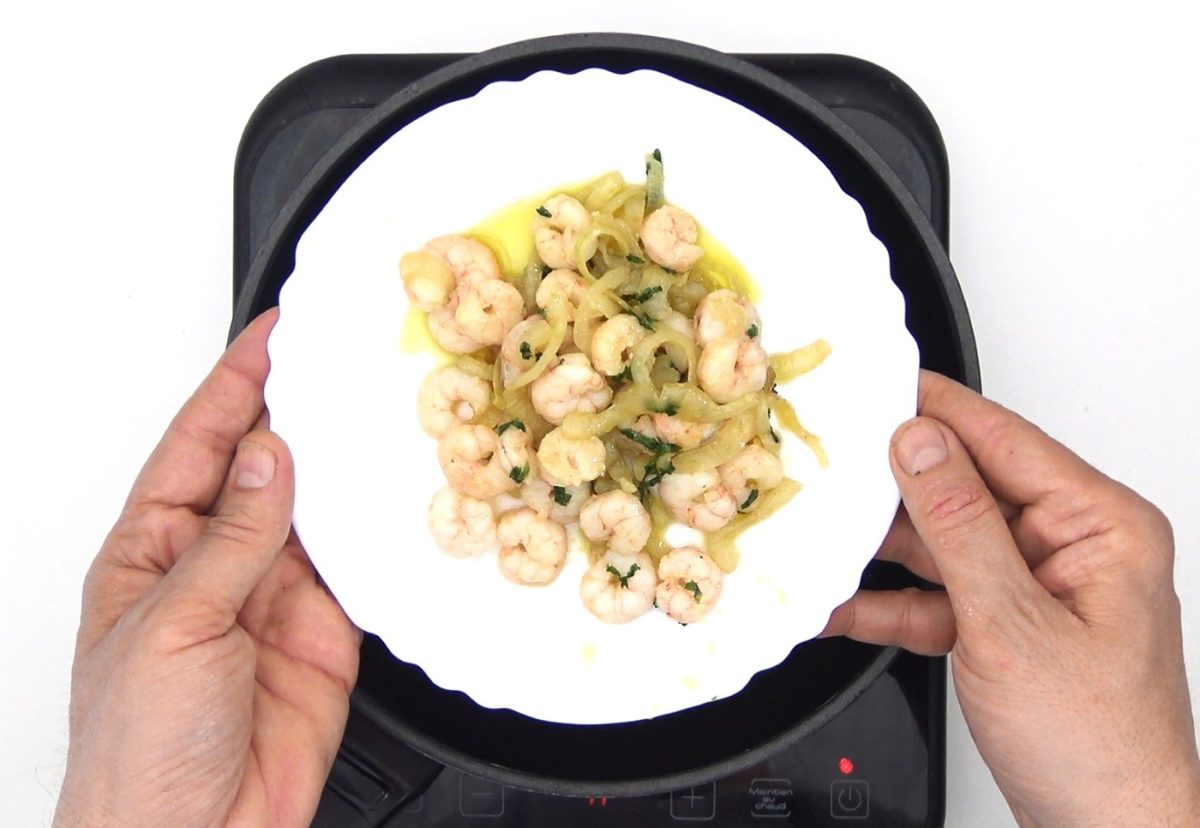 Tortilla de gambas. Una receta lista en 15 minutos