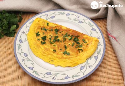 Tortilla de gambas. Una receta lista en 15 minutos