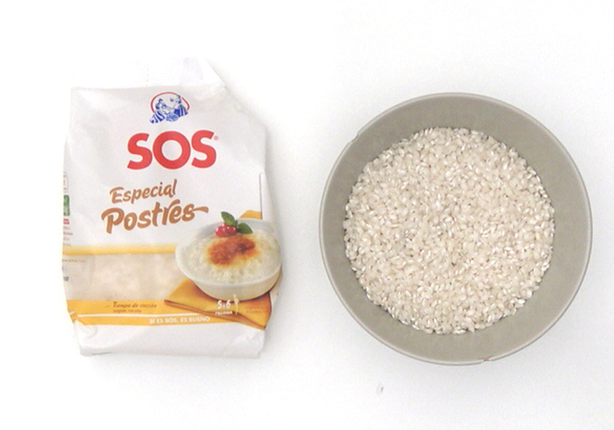 Arroz con leche de coco y mango