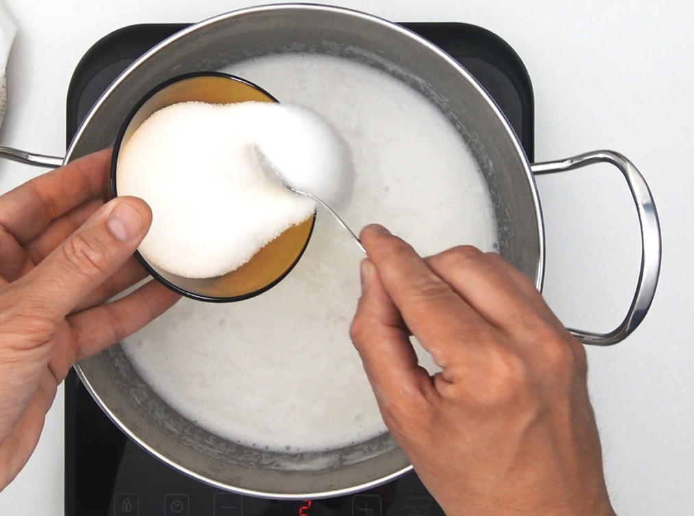 Arroz con leche de coco y mango