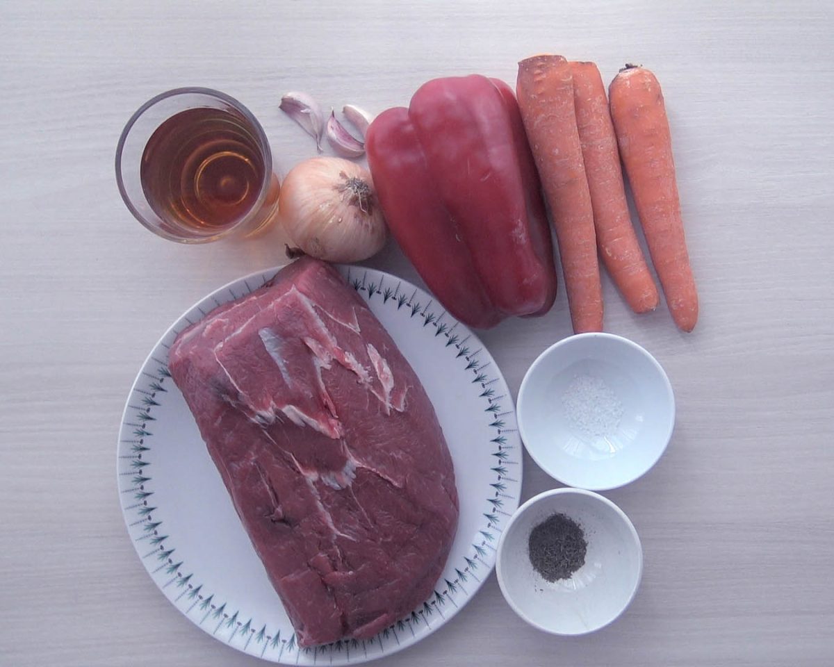 carne asada a la cazuela paso 1