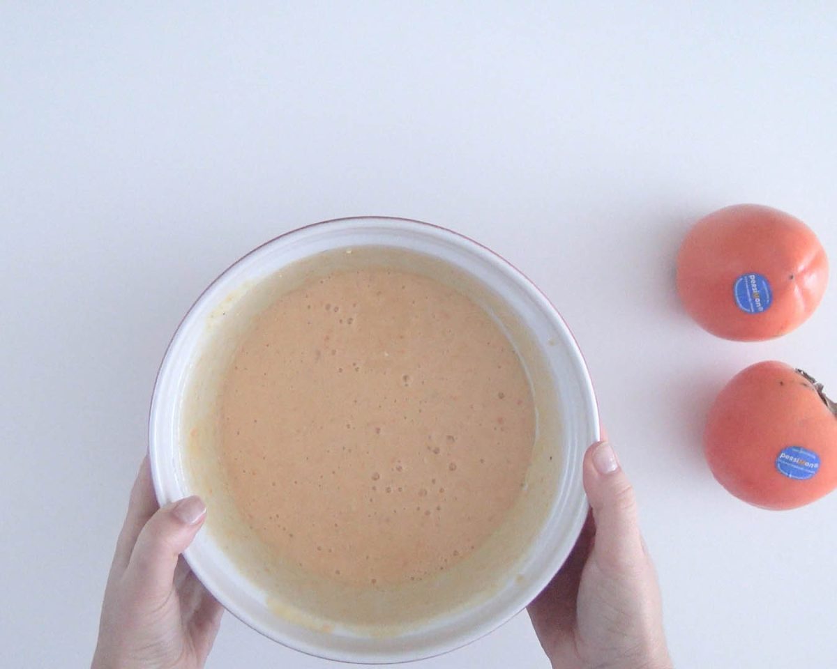 cheesecake con kakis paso 16