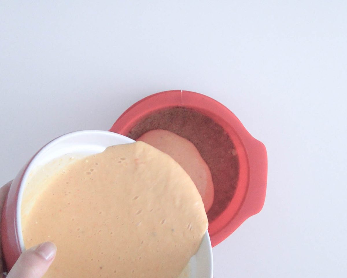 cheesecake con kakis paso 17