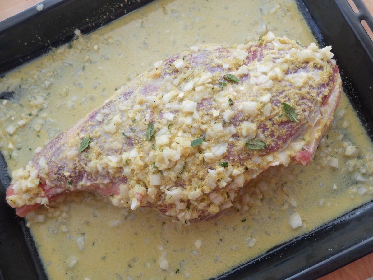 cordero a la mostaza y menta paso 3