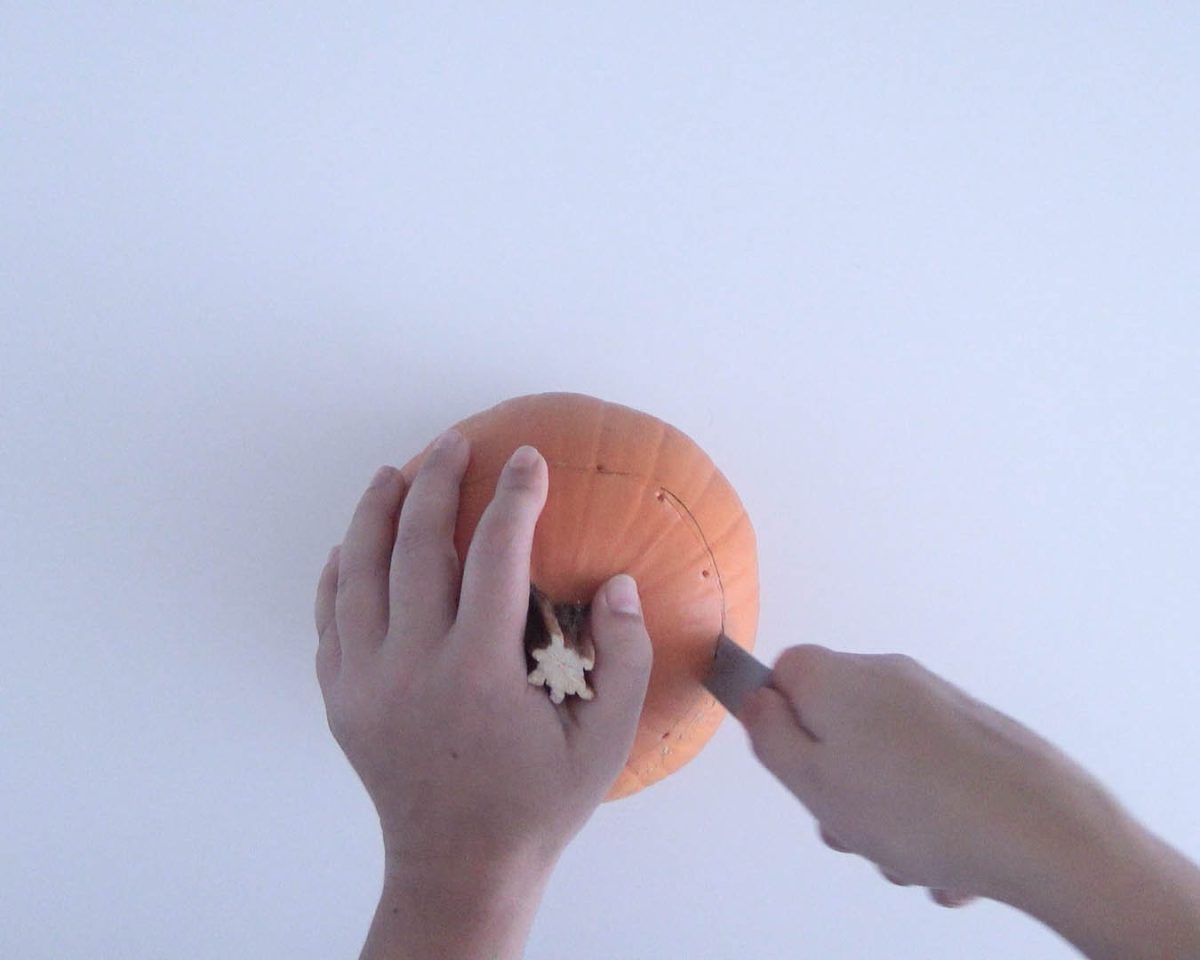 cómo decorar una calabaza paso 4