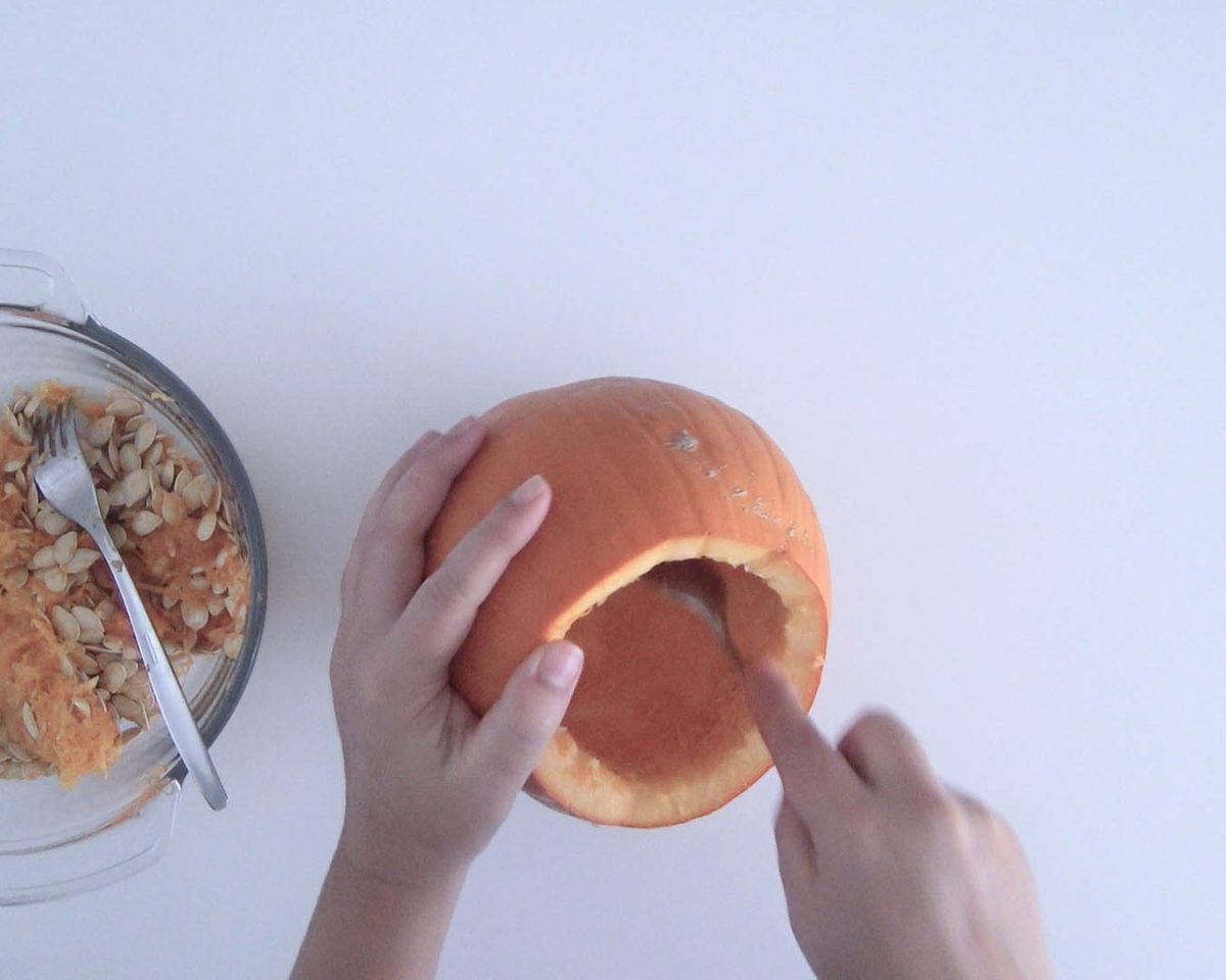 cómo decorar una calabaza paso 6