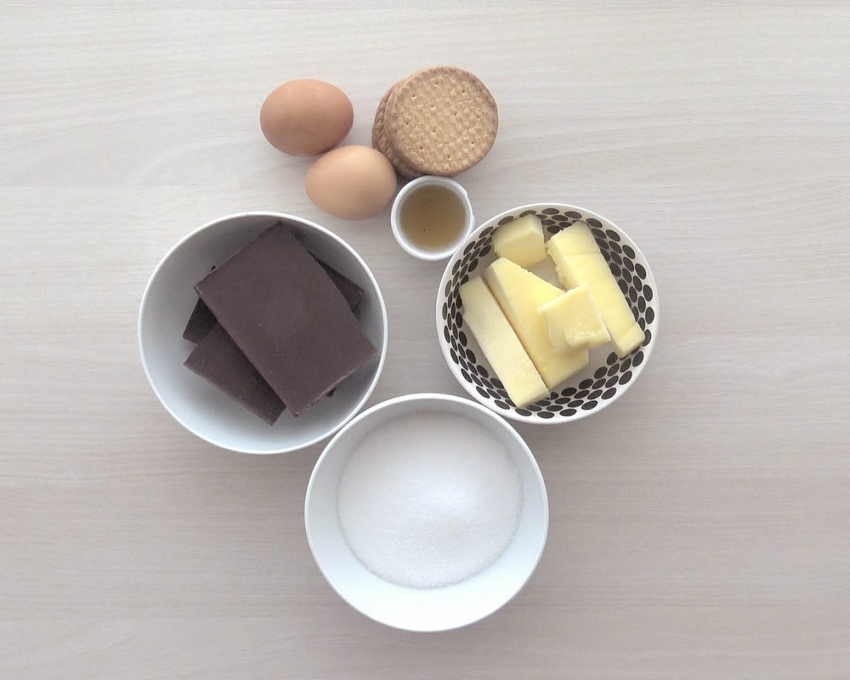 salchichón de chocolata paso 1