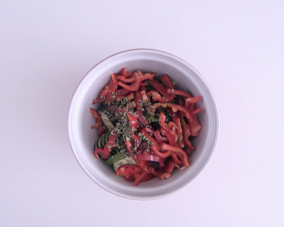 timbal de verduras con pavo paso 11