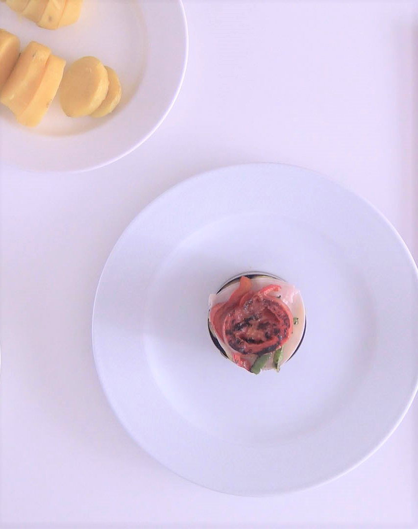 timbal de verduras con pavo paso 19